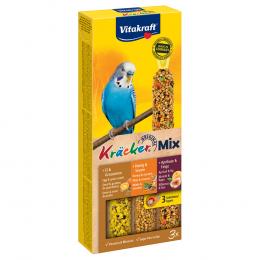 Vitakraft Kräcker Wellensittiche Trio-Mix - 3 Sticks: Ei/Aprikose/Honig