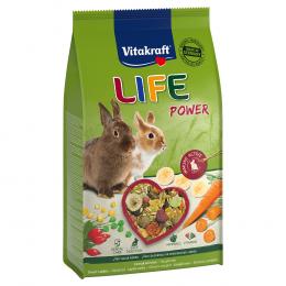 Vitakraft Life Power Zwergkaninchen - Sparpaket: 5 x 600 g