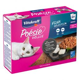 Vitakraft Poésie DéliSauce Mixpaket Pouch 6 x 85 g  - Fisch-Mix