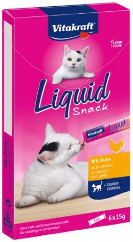 Vitakraft Snack Cat Liquid Hähnchen + Taurin 6X15 Gr
