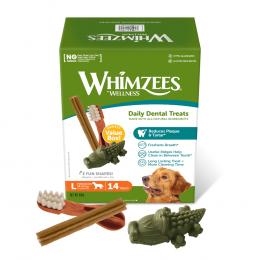 Whimzees by Wellness Mixbox - Größe L: für große Hunde (18 - 27 kg, 14 Stück)