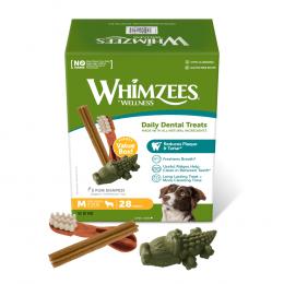 Whimzees by Wellness Mixbox - Größe M: für mittelgroße Hunde (12 - 18 kg, 28 Stück)