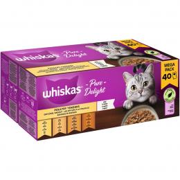 WHISAKS PURE DELIGHT MULTIPACK Geflügel Ragout in Gelee 40x85g