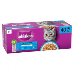 Angebot für Whiskas 1+ Adult Frischebeutel 40 x 85 g - Fisch in Gelee (4 Sorten) - Kategorie Katzenfutter & Zubehör / Katzenfutter nass / Whiskas / -.  Lieferzeit: 1-2 Tage -  jetzt kaufen.