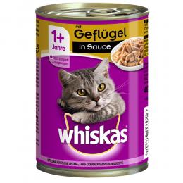 Whiskas 1+ Dosen 12 x 400 g - 1+ Geflügel in Sauce