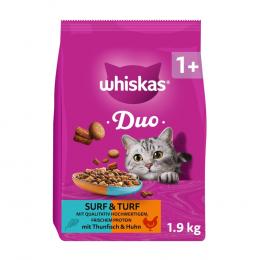 Whiskas 1+ Duo Surf & Turf Thunfisch & Huhn - Sparpaket: 3 x 1,9 kg