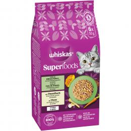 Whiskas 1+ Superfoods Gemischte Auswahl in Gelee 6 x 50 g - Hühnerleber & Thunfisch
