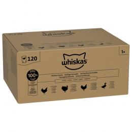 Whiskas Adult Beutel Geflügel Auswahl in Gelee 120 x 85 g - Geflügel Auswahl in Gelee