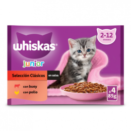 Whiskas Junior Classic Selection Nassfutter Für Kätzchen 4X85 Gr