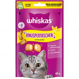 WHISKAS Knuspertaschen Huhn und Käse 6x60 g
