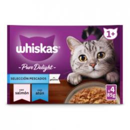 Whiskas Pure Delight Nassfutter-Auswahl An Quallen Für Katzen 4X85 Gr
