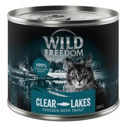 Wild Freedom Adult 6 x 200 g - getreidefrei Clear Lakes - Forelle & Huhn