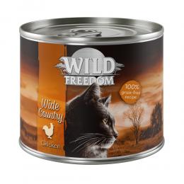 Wild Freedom Adult 6 x 200 g - getreidefrei - Wide Country - Huhn pur