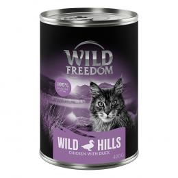 Wild Freedom Adult 6 x 400 g - getreidefrei -  Wild Hills - Ente & Huhn