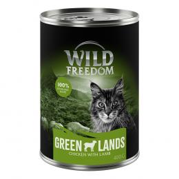 Wild Freedom Adult 6 x 400 g - getreidefreie Rezeptur - Green Lands - Lamm & Huhn