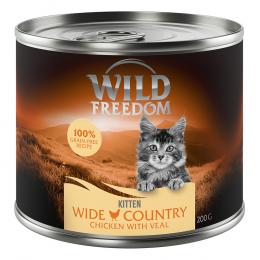 Wild Freedom Kitten 6 x 200 g - Wide Country - Kalb & Huhn