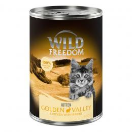 Wild Freedom Kitten - getreidefreie Rezeptur - zum Sonderpreis! Wild Freedom Nassfutter Kitten 6 x 400 g - Golden Valley - Kaninchen & Huhn