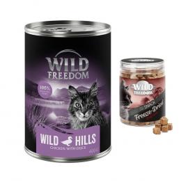 Angebot für Wild Freedom Kombi-Paket: 24 x 400 g Adult Nassfutter + 3 x 45 g RAW - Wild Hills - Ente & Huhn + Hühnerherzen - Kategorie Katzenfutter & Zubehör / Katzenfutter nass / Wild Freedom / -.  Lieferzeit: 1-2 Tage -  jetzt kaufen.