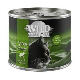 Wild Freedom Probierpaket: 400 g Trockenfutter + 6 x 200 /  70 g Nassfutter - Green Lands Lamm + gemischtes Paket 6 x 200 g