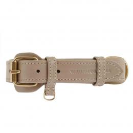 William Walker Leder-Hundehalsband Sand XXL