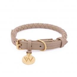 William Walker Leder-Hundehalsband Twisted Sand XL