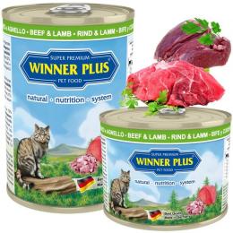 Winner Plus Cat Menue Katzenfutter mit Rind & Lamm - 195 g (8,41 € pro 1 kg)