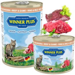 Winner Plus Cat Menue Katzenfutter mit Rind & Wild - 195 g (8,41 € pro 1 kg)