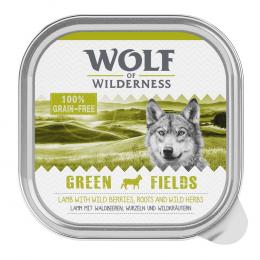 Wolf of Wilderness Adult 6 x 300 g Schale - Monoprotein Rezeptur - 24 x 300 g: Green Fields - Lamm