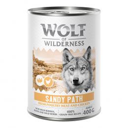 Angebot für Wolf of Wilderness Adult - mit viel frischem Geflügel 6 x 400 g - Sandy Path - Geflügel mit Huhn - Kategorie Hund / Hundefutter nass / Wolf of Wilderness / Expedition.  Lieferzeit: 1-2 Tage -  jetzt kaufen.