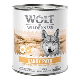 Wolf of Wilderness Adult - mit viel frischem Geflügel 6 x 800 g - Sandy Path - Geflügel mit Huhn