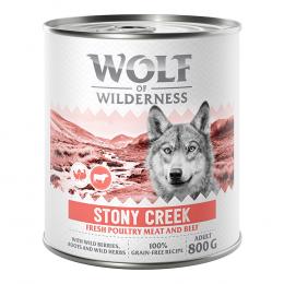 Wolf of Wilderness Adult - mit viel frischem Geflügel 6 x 800 g - Stony Creek - Geflügel mit Rind