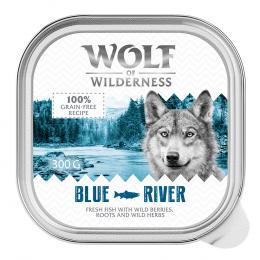 Wolf of Wilderness Adult - Single Meat 6 / 24 x 300 g Schale  - 6 x 300 g: Blue River - Fisch