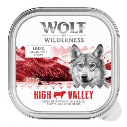 Wolf of Wilderness Adult - Single Meat 6 / 24 x 300 g Schale  - 6 x 300 g: High Valley - Rind