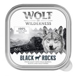 Wolf of Wilderness Adult - Single Meat 6 x 150 g Schale - Black Rocks - Ziege
