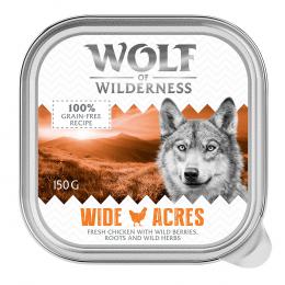 Wolf of Wilderness Adult - Single Meat 6 x 150 g Schale - Wide Acres - Huhn