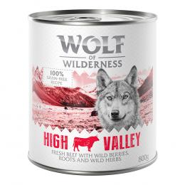 Wolf of Wilderness Adult - Single Meat 6 x 800 g  High Valley - Rind