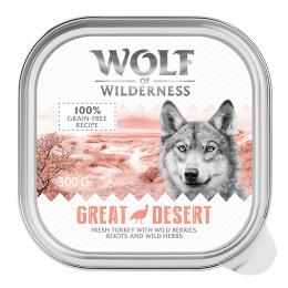 Wolf of Wilderness Adult - Single Protein 6 / 24 x 300 g Schale  - 24 x 300 g: Great Desert - Pute