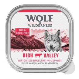 Wolf of Wilderness Adult - Single Protein 6 / 24 x 300 g Schale  -6 x 300 g:  High Valley - Rind