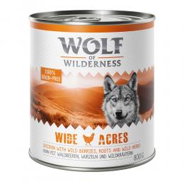 Wolf of Wilderness Adult - Single Protein 6 x 800 g  - Wide Acres - Huhn