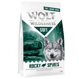 Wolf of Wilderness Adult Soft 20% gratis! - Soft Freiland-Perlhuhn 1kg Trockenfutter