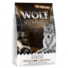 Wolf of Wilderness - getreidefrei - Probierbeutel - NEU: Rocky Canyons Senior - Freiland-Rind (Single Protein, 300 g)