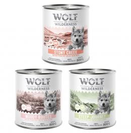 Angebot für Wolf of Wilderness Junior - mit viel frischem Geflügel 6 x 800 g - Mixpaket - Kategorie Hundefutter & Zubehör / Hundefutter nass / Wolf of Wilderness / Expedition.  Lieferzeit: 1-2 Tage -  jetzt kaufen.