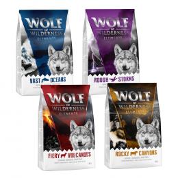 Wolf of Wilderness Mix-Probierpakete - getreidefrei ADULT Monoprotein: Lamm, Ente, Rind, Fisch (4 x 1 kg)
