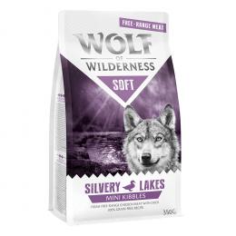 Wolf of Wilderness Probierbeutel - getreidefrei - halbfeucht: SOFT Silvery Lakes MINI - Freiland-Huhn & Ente (350 g)