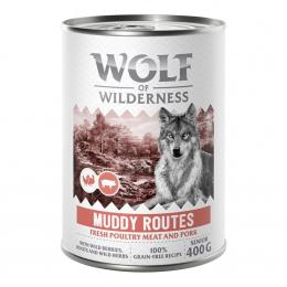 Wolf of Wilderness Senior - mit viel frischem Geflügel 6 x 400 g - Muddy Routes - Geflügel mit Schwein