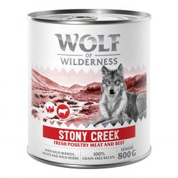 Wolf of Wilderness Senior - mit viel frischem Geflügel 6 x 800 g - Stony Creek - Geflügel mit Rind