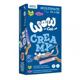 Angebot für WOW Cat Creamy Snack - 24 x 16 g Mixpaket (2 Sorten) - Kategorie Katzenfutter & Zubehör / Katzensnacks / WOW Cat / -.  Lieferzeit: 1-2 Tage -  jetzt kaufen.