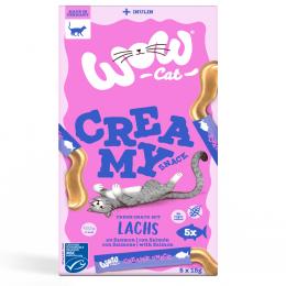 Wow Cat Creamy Snack - Lachs (5 x 15 g)