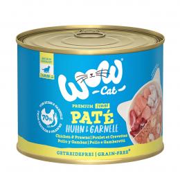 WOW CAT Junior Huhn und Garnele 6x200g