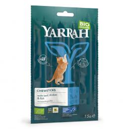 Yarrah Bio Kaustangen mit Bio-Rind, Bio-Huhn & Fisch - 3 Stück (15 g)